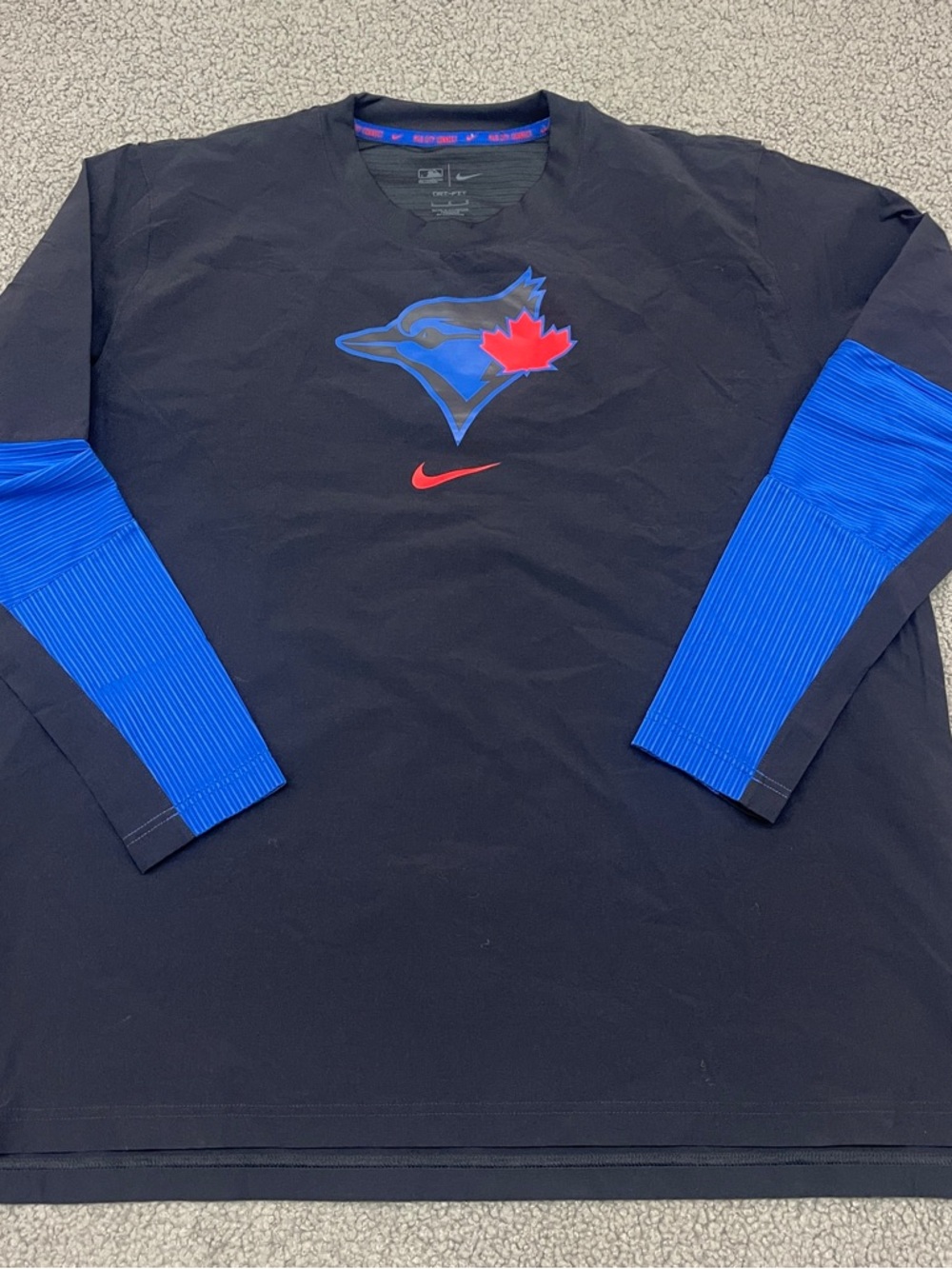 Nike Mens Toronto Blue Jays City Connect Pullover Jacket Large Black Dri Fit MLB